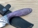 Нож Барсук сталь 95х18 рукоять кап клена стабилизированный фиолетовый