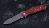 Складной нож Ворон, сталь Х12МФ, рукоять накладки акрил красный
