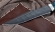Коллекционный нож Носорог сталь булат полный камень рукоять карельская береза синяя резная