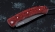 Складной нож Таежник, сталь булат, рукоять накладки акрил красный