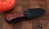 Кухонный нож Шеф №17 сталь Х12МФ, рукоять акрил красный