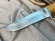 Нож Алтай сталь ВН, рукоять карельская береза стабилизированная янтарь