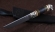 Нож Крот-2 сталь К340, рукоять черный граб рог лося, мельхиор
