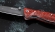 Складной нож Стрелок, сталь булат, рукоять накладки акрил красный
