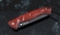 Складной нож Стрелок, сталь булат, рукоять накладки акрил красный