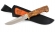 Нож Охотник сталь S390 рукоять карельская береза стабилизированная янтарь (распродажа)