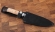 Кухонный нож Шеф №6 сталь Х12МФ, рукоять береста с гравировкой