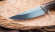 Нож из стали S390 «Лютик», рукоять карельская береза коричневая, кость мамонта и бубинга