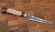 Кухонный нож Шеф №7 сталь Х12МФ, рукоять береста с гравировкой