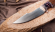 Нож из стали S390 «Хантер», рукоять мокумэ-ганэ, зуб мамонта и железное дерево