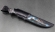 Коллекционный нож Косуля ламинация S 390 в  крученом дамаске, мокуме-гане акрил черный, скримшоу Титаник