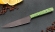 Кухонный нож Шеф №6 сталь Х12МФ, рукоять акрил зеленый