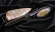 Авторский нож «Дилонг» из ламинированного дамаска, рукоять титан, стабилизированный зуб мамонта и янтарь