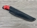 Нож Снегирь сталь Х12МФ, рукоять резинопласт красный