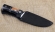 Нож Аллигатор - 2 сталь sandvik 12C27 рукоять черный граб гибрид карельская береза акрил