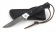 Складной нож Лиса из дамасской стали, рукоять накладки черный граб