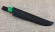 Нож Пехотинец сталь Х12МФ, рукоять резинопласт зеленый