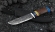 Нож Крот-2 сталь 9ХС, рукоять комбинированная венге черный граб дюраль (Распродажа)