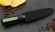 Кухонный нож Шеф №7 сталь Х12МФ, рукоять акрил зеленый