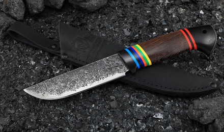 Нож Крот-2 сталь 9ХС, рукоять комбинированная венге черный граб (Распродажа)