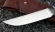 Нож из стали S390 «Гриф» рукоять карбон зуб мамонта стабилизированный фиолетовый палисандр