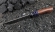 Нож из стали S390 «Гриф» рукоять карбон зуб мамонта стабилизированный фиолетовый палисандр