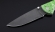 Складной нож Акула, сталь Х12МФ, рукоять накладки акрил зеленый