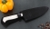 Кухонный нож Шеф №5 сталь 95Х18, рукоять акрил белый
