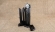 Авторский нож Затмение луны дамаск акрил скримшоу на подставке из черного граба