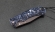 Складной нож Дельфин, сталь булат, рукоять накладки акрил синий