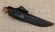 Эксклюзивный нож «Байкал» из ламинированного дамаска, материал рукояти мокумэ-ганэ железное дерево