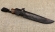 Эксклюзивный нож «Пума» из ламинированного дамаска, рукоять мокумэ-ганэ и железное дерево