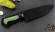 Кухонный нож Шеф №1 сталь Х12МФ, рукоять зеленый акрил