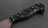 Кухонный нож Шеф №1 сталь Х12МФ, рукоять черный акрил