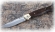 Нож складной Лиса, сталь Elmax, рукоять накладки карельская береза стабилизированная коричневая