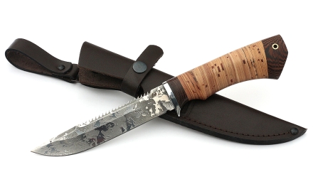 Нож Рыболов-4 сталь D2, рукоять береста