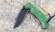 Складной нож Дельфин, сталь Х12МФ, рукоять накладки акрил зеленый