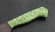 Кухонный нож Шеф №2 сталь Х12МФ, рукоять зеленый акрил