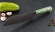 Кухонный нож Шеф №2 сталь Х12МФ, рукоять зеленый акрил