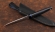Нож Ферзь 95Х18 рукоять G10 черная, карбон