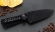 Кухонный нож Шеф №6 сталь Х12МФ, рукоять акрил черный
