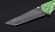 Складной нож Като, сталь булат, рукоять накладки акрил зеленый
