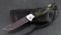 Складной нож Лиса, сталь Х12МФ, рукоять накладки микарта зеленая с дюралью