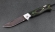 Складной нож Лиса, сталь Х12МФ, рукоять накладки микарта зеленая с дюралью