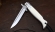 Нож Финка НКВД складная сталь булат полированный накладки акрил белый