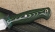 Нож Зяблик сталь Sandvik 12C27, рукоять микарта зеленая 