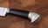 Нож Узбекский средний сталь Elmax, рукоять черный граб мельхиор