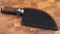 Сербский нож малый сталь кованая 95х18 цельнометаллический карельская береза коричневая, мельхиор