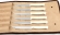Набор ножей для стейка Elmax акрил белый в чехле из кожи 100% растительного дубления производства фабрики LA BRETAGNA