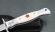 Нож Финка НКВД выкидная сталь х12мф накладки акрил белый с красной звездой с надписью